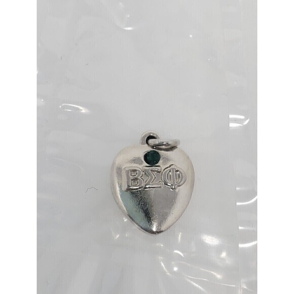 BETA SIGMA PHI SORORITY COLLECTOR'S CHARM BRACELET SILVER DATED HEART CHARMS NEW - Picture 5 of 12